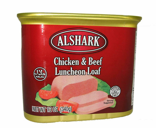 ALSHARK BEEF & CHICKEN LUNCHEON HALAL 12OZ