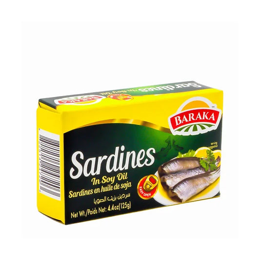 Baraka Sardines In Soy Oil 125g