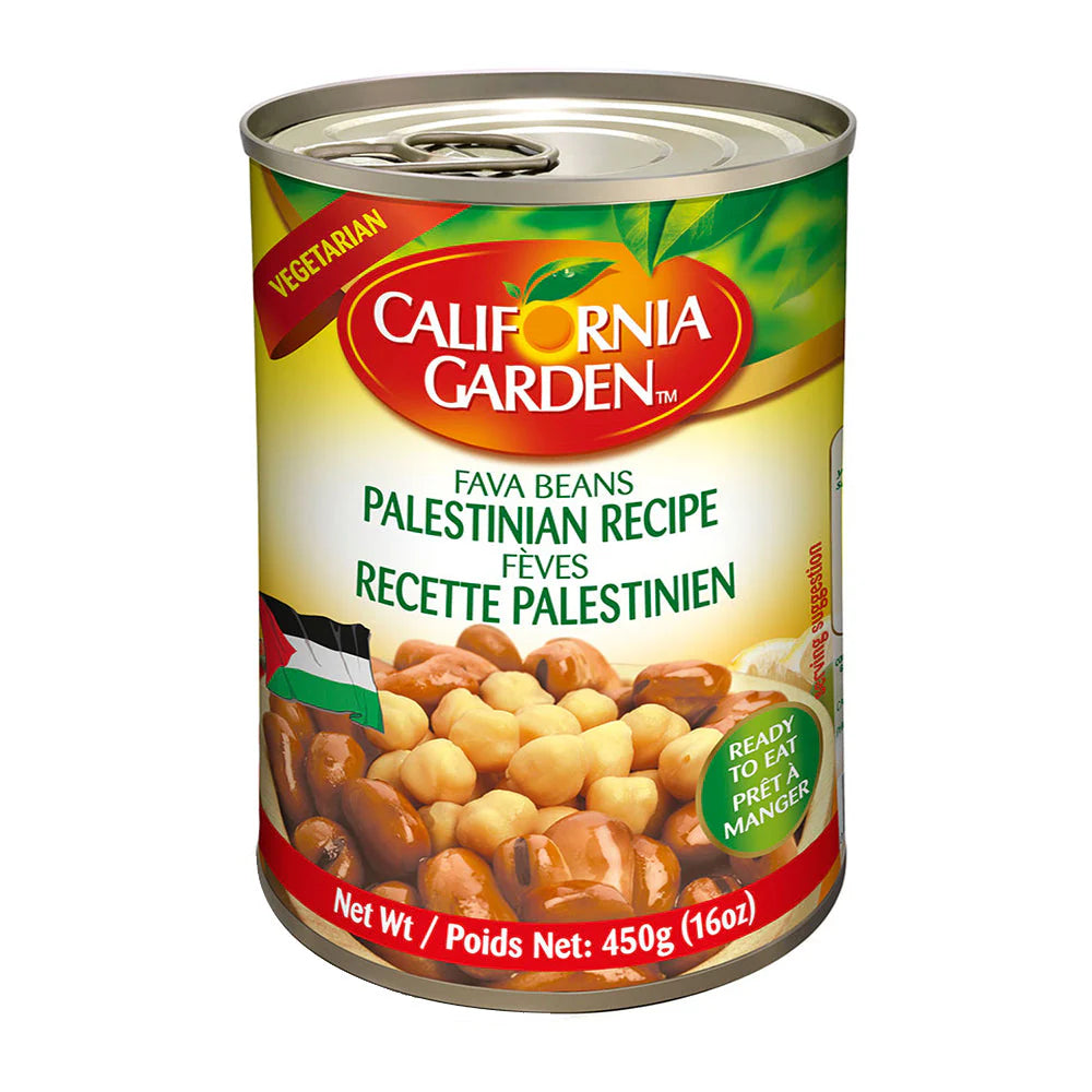 California garden fava beans Palestinian recipe